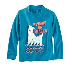 NWT Oshkosh Shark Long Sleeve Rash Guard Shirt